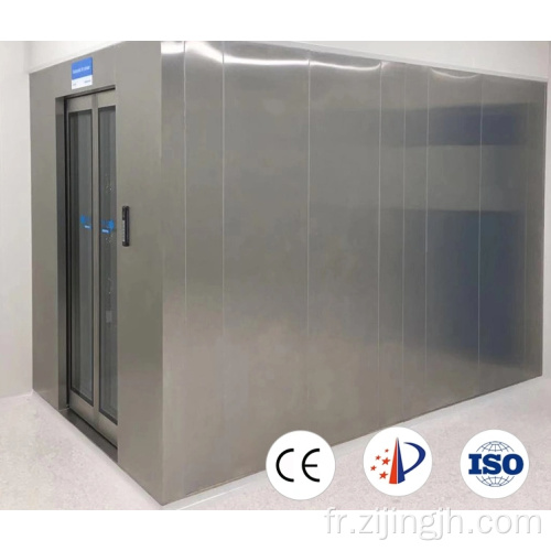 Salle de douche à air de porte automatique en acier inoxydable